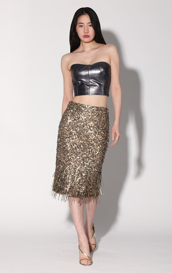 Trixie Skirt, Gold Beam Sequin