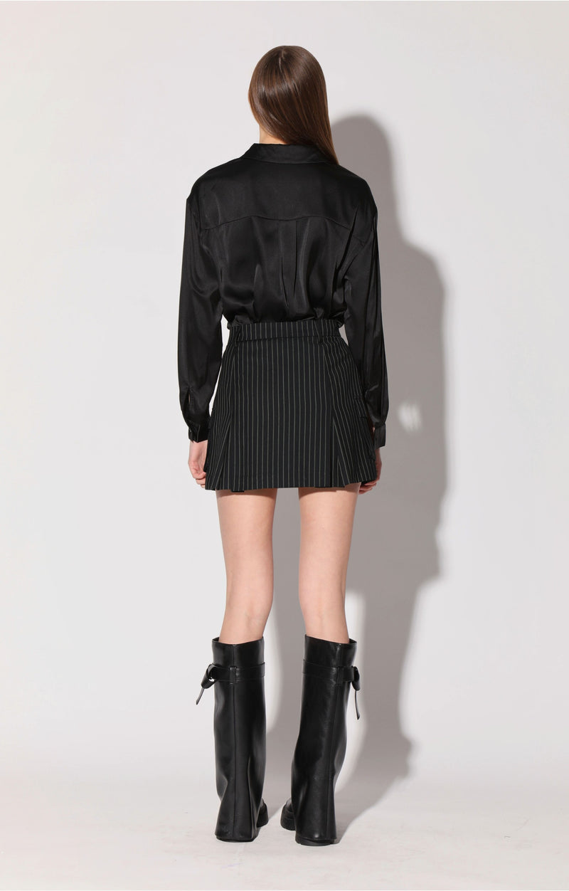 Thalia Skirt, Spade Stripe Suiting