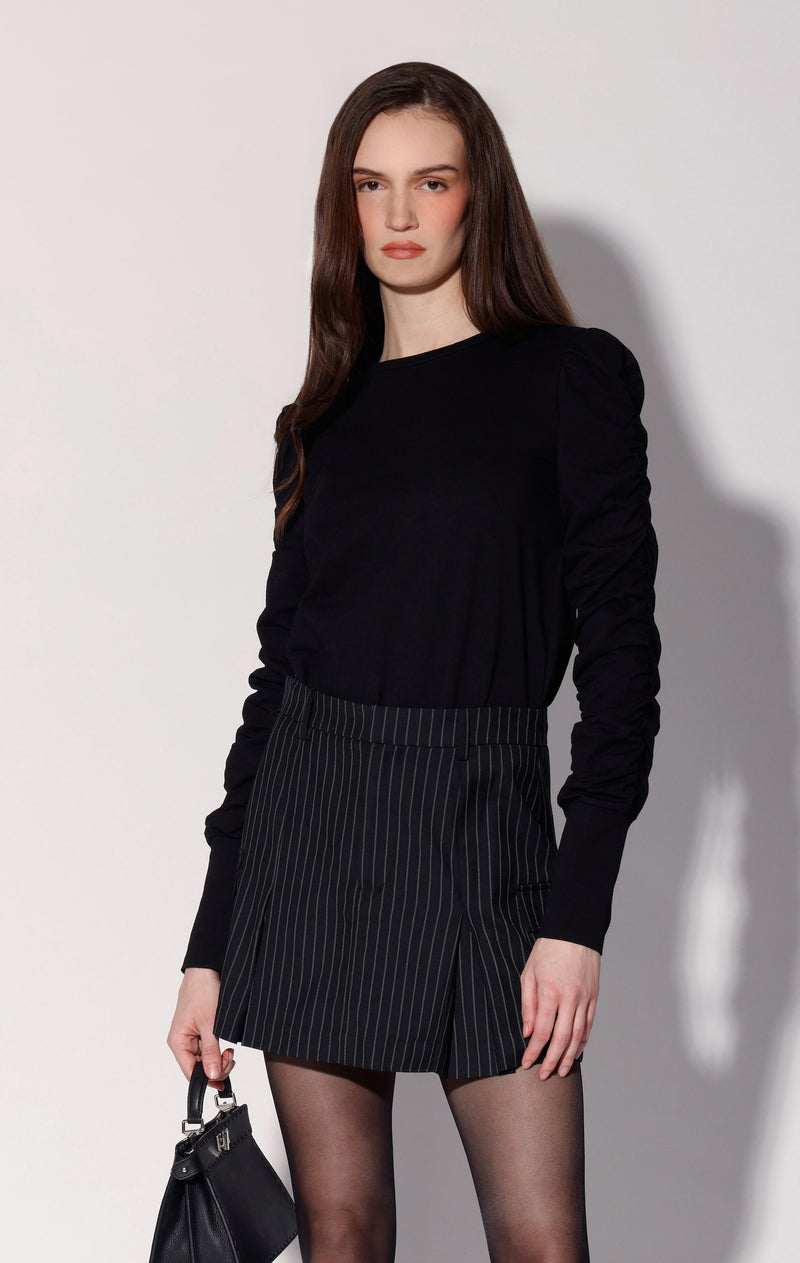 Thalia Skirt, Spade Stripe Suiting