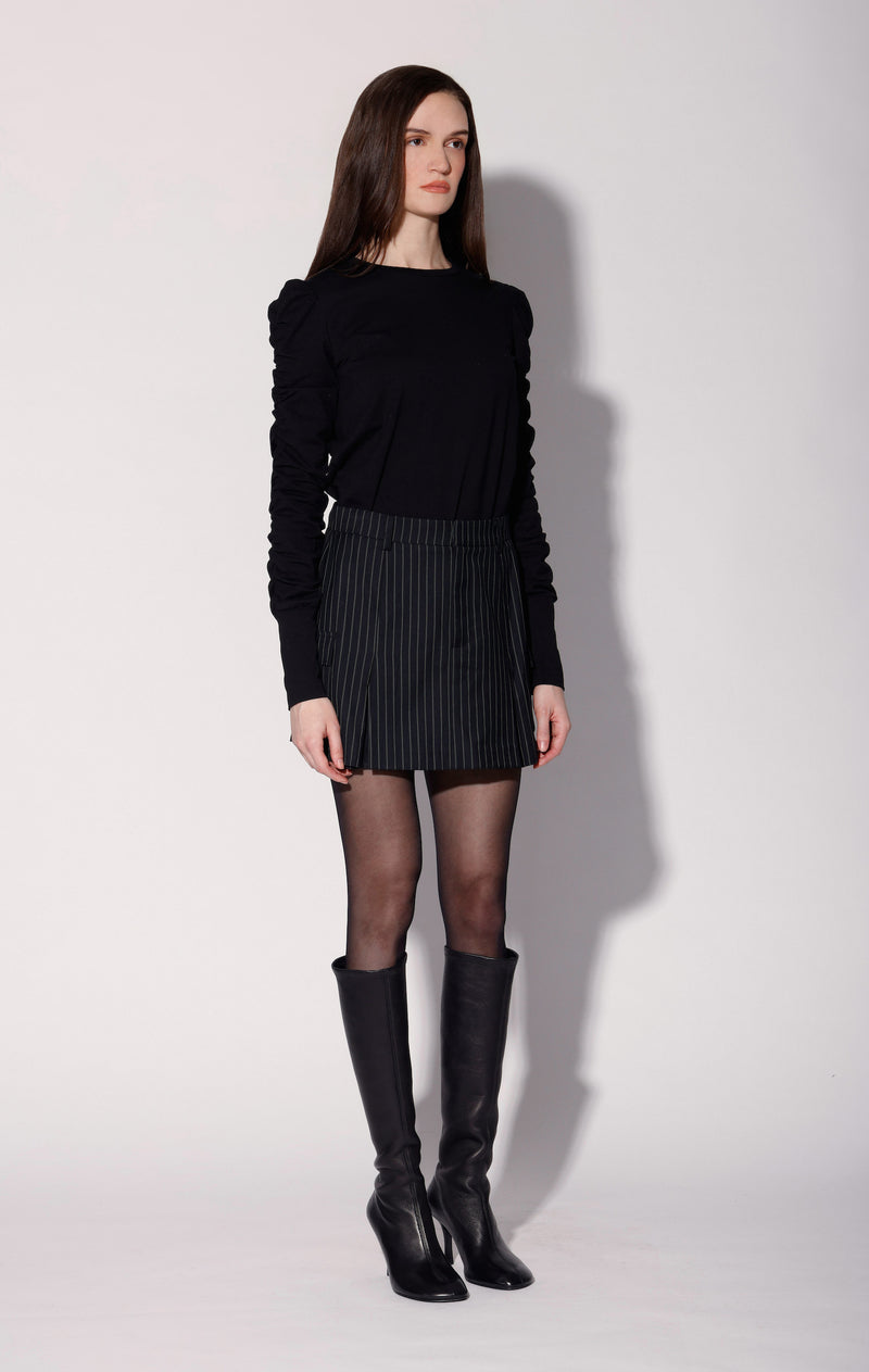 Thalia Skirt, Spade Stripe Suiting