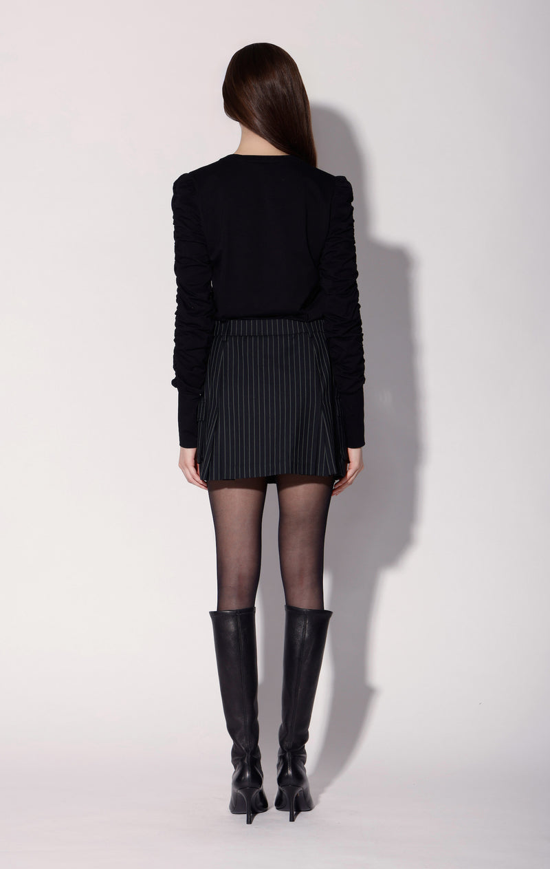 Thalia Skirt, Spade Stripe Suiting
