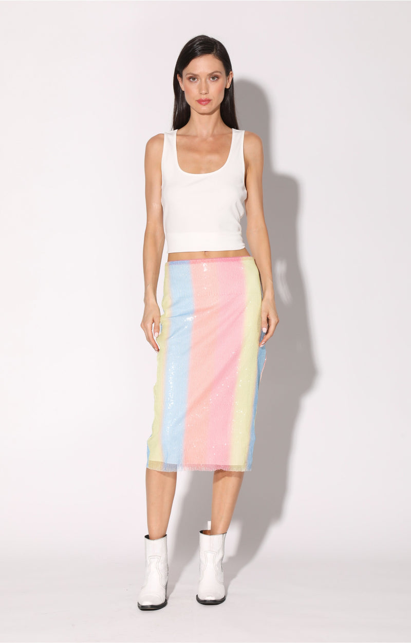 Asha Skirt, Rainbow Sequin