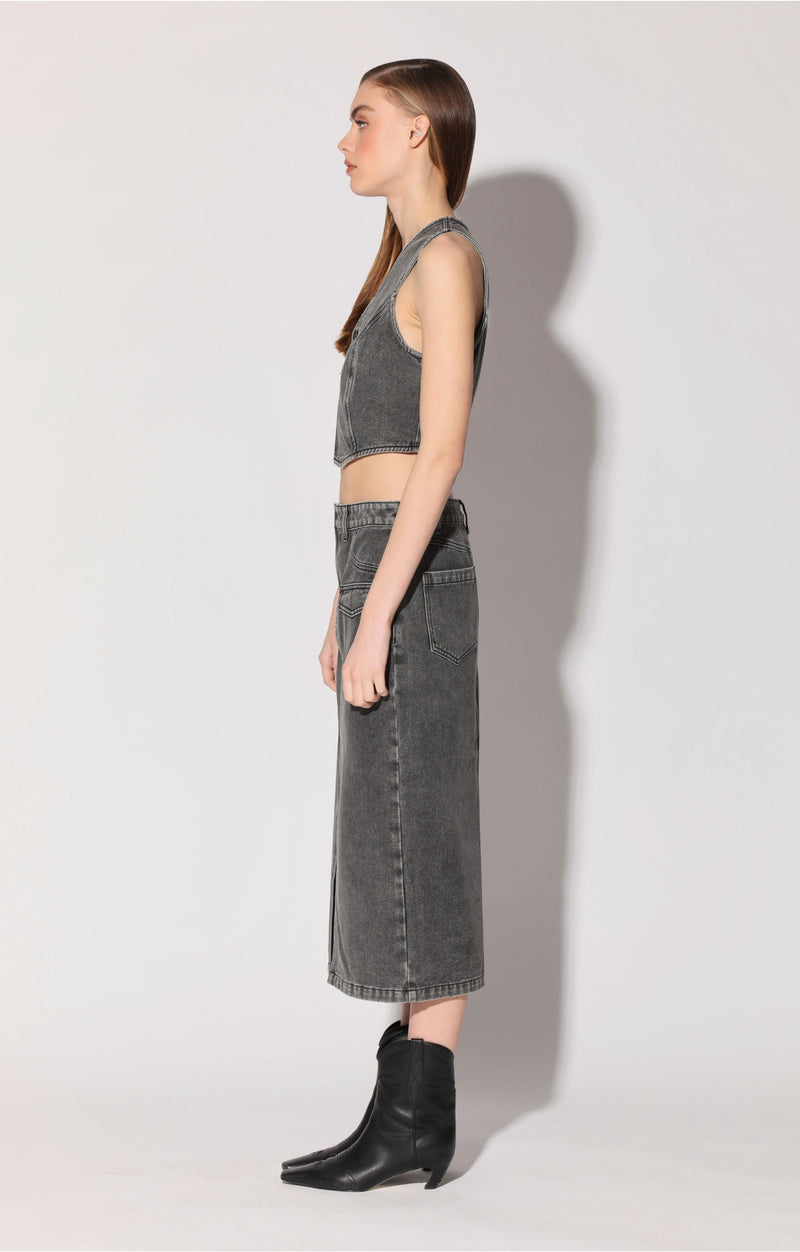 Selene Skirt, Grey Wash