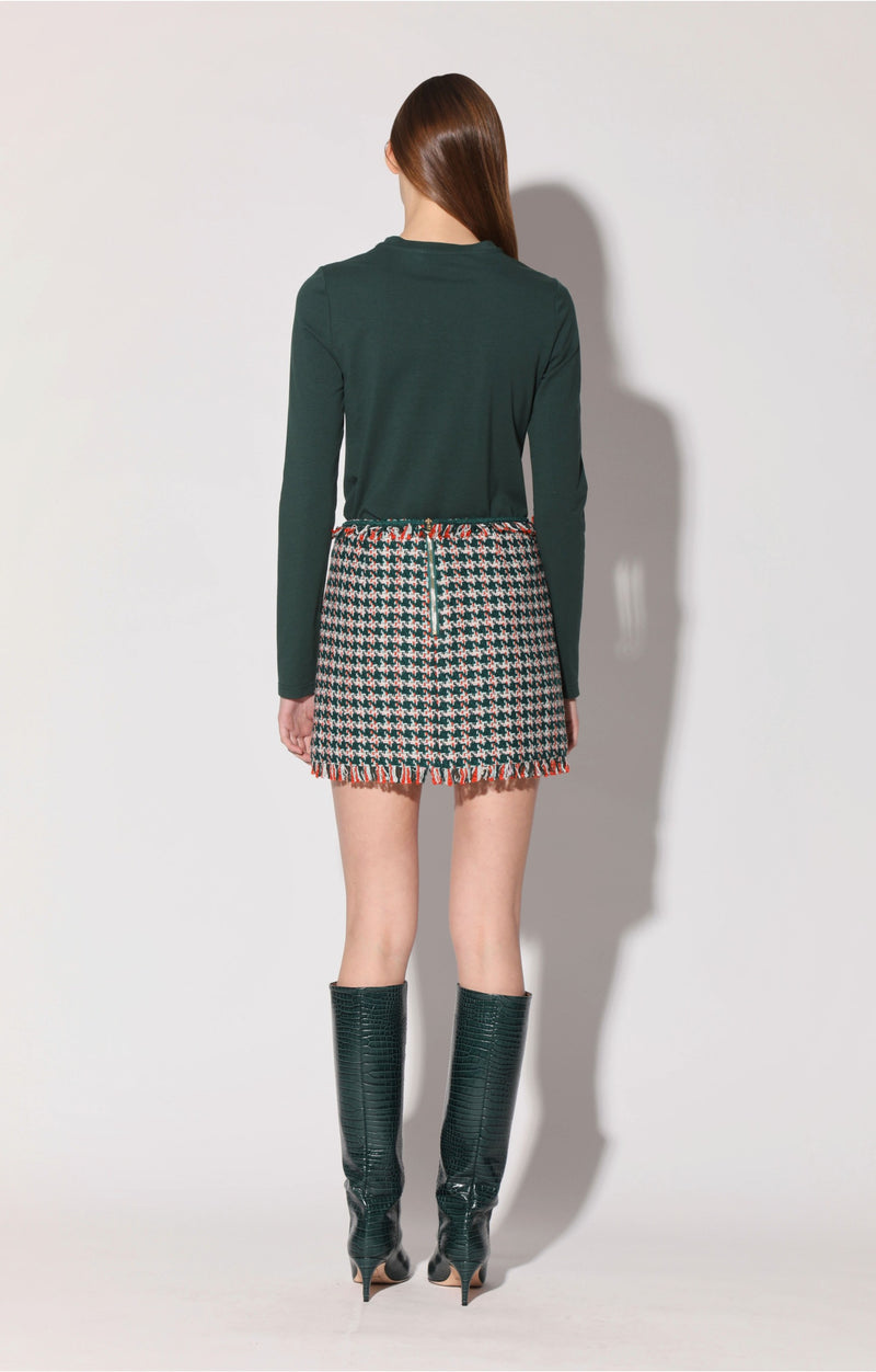 Ansley Skirt, Teal Tweed