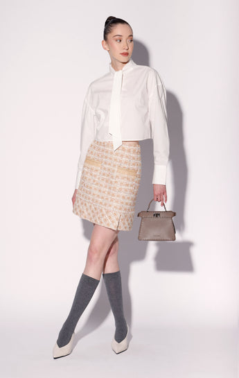 Bree Skirt, Caramel Tweed
