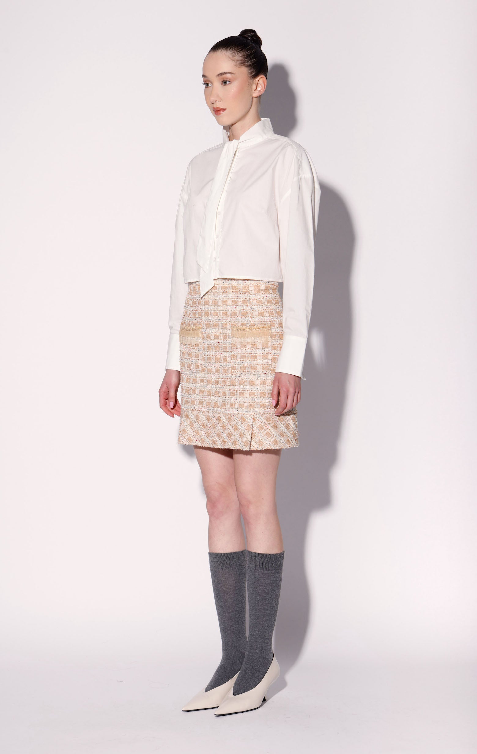Bree Skirt, Caramel Tweed
