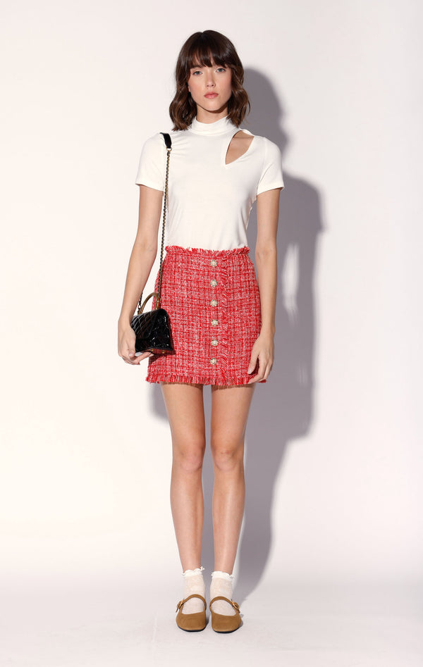 Rebel Skirt, Cherry Tweed