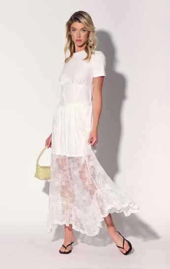 Gracelyn Skirt, Ivory Lace