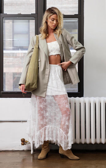 Gracelyn Skirt, Ivory Lace