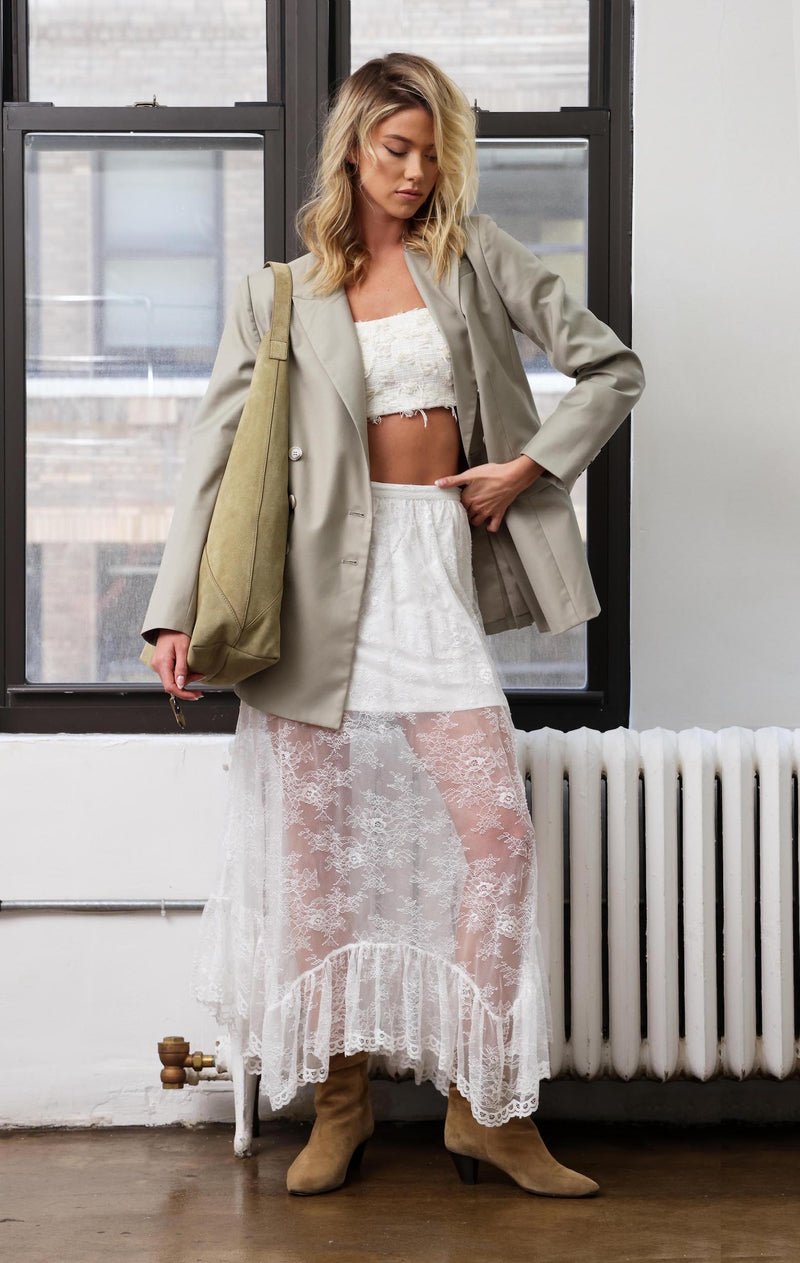 Gracelyn Skirt, Ivory Lace