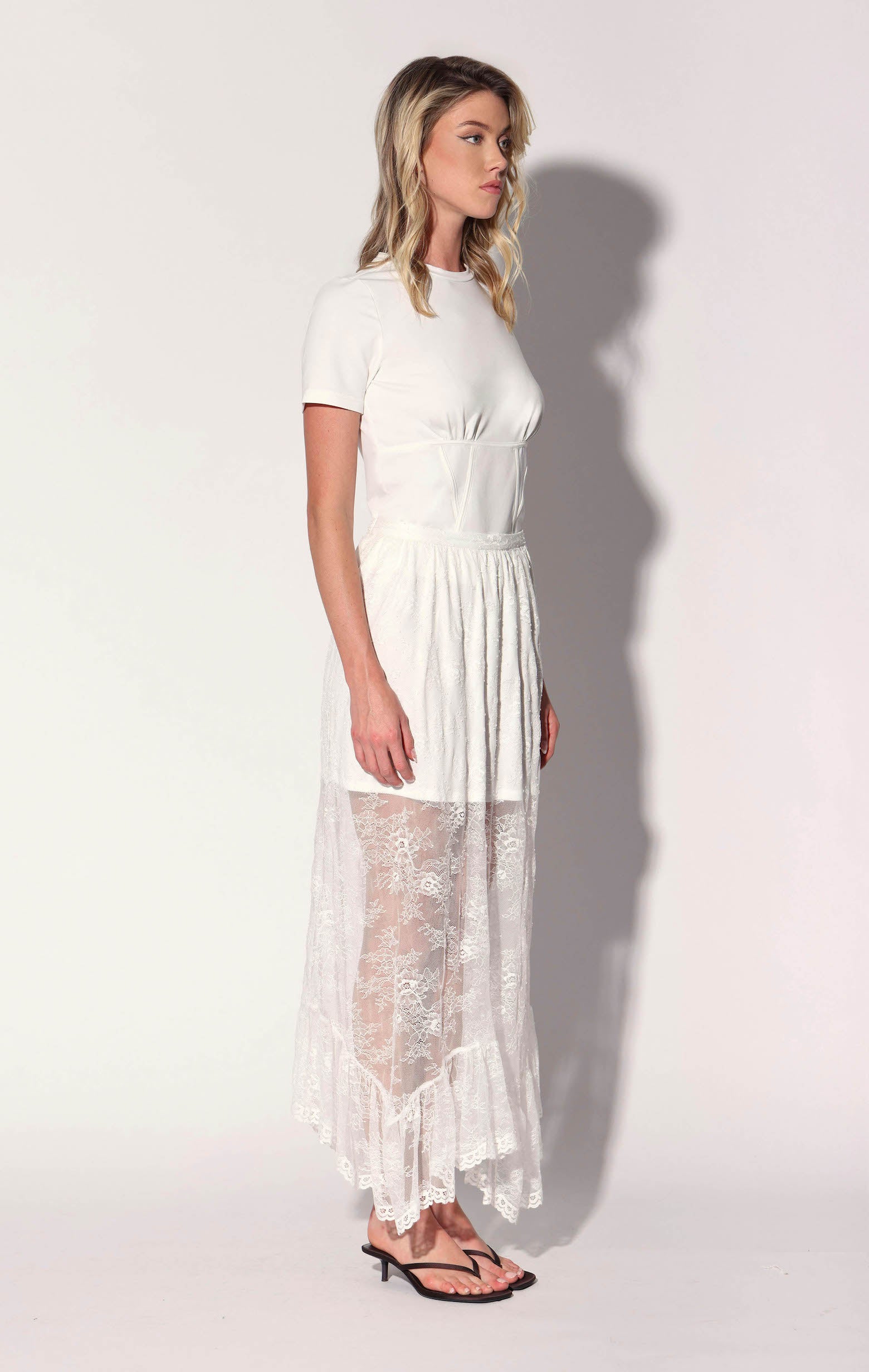 Gracelyn Skirt, Ivory Lace