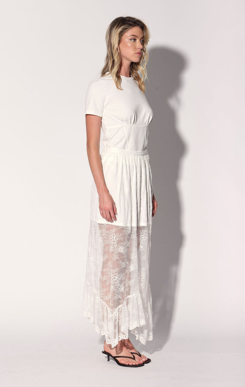 Gracelyn Skirt, Ivory Lace