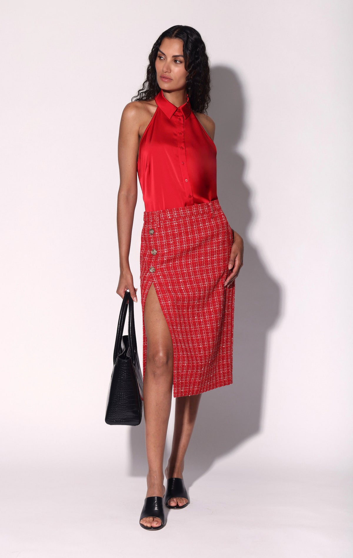 Norah Skirt, Red Apple Tweed