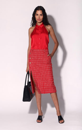 Norah Skirt, Red Apple Tweed