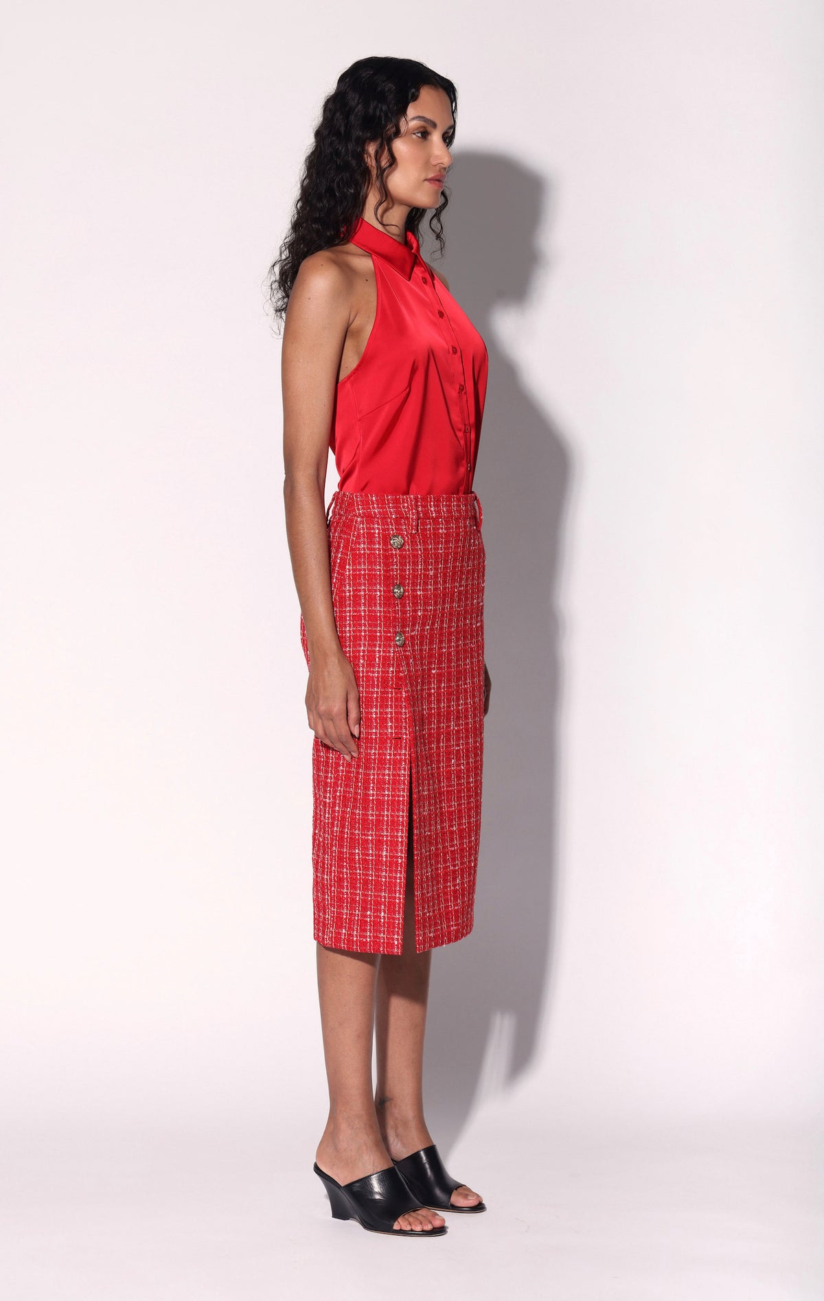 Norah Skirt, Red Apple Tweed