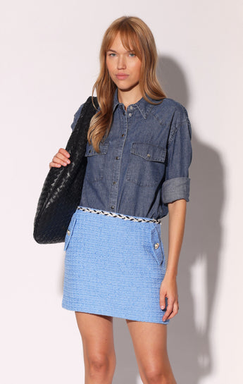 Halle Skirt, Juniper Tweed