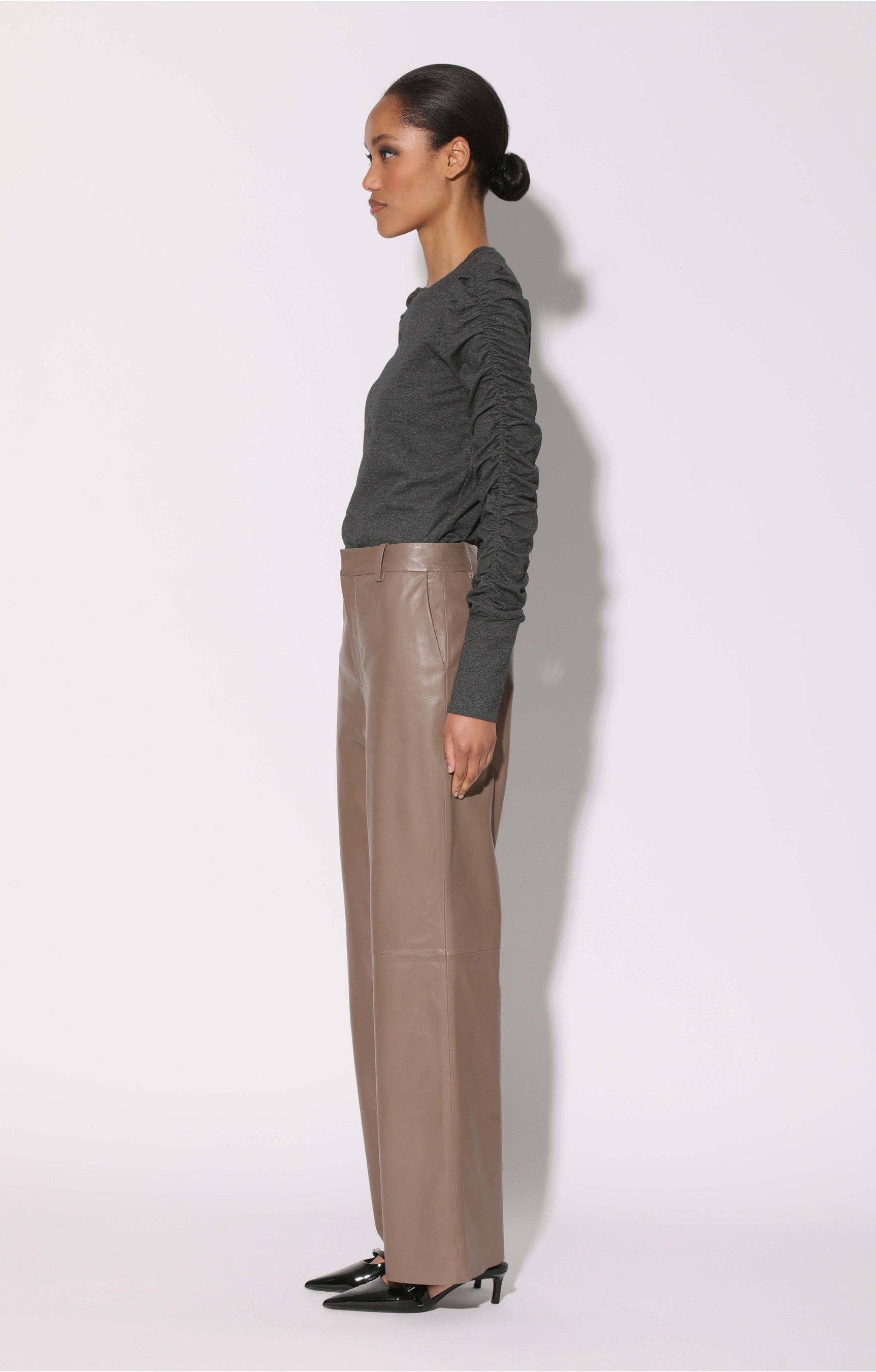 Dot Top, Dark Heather Grey