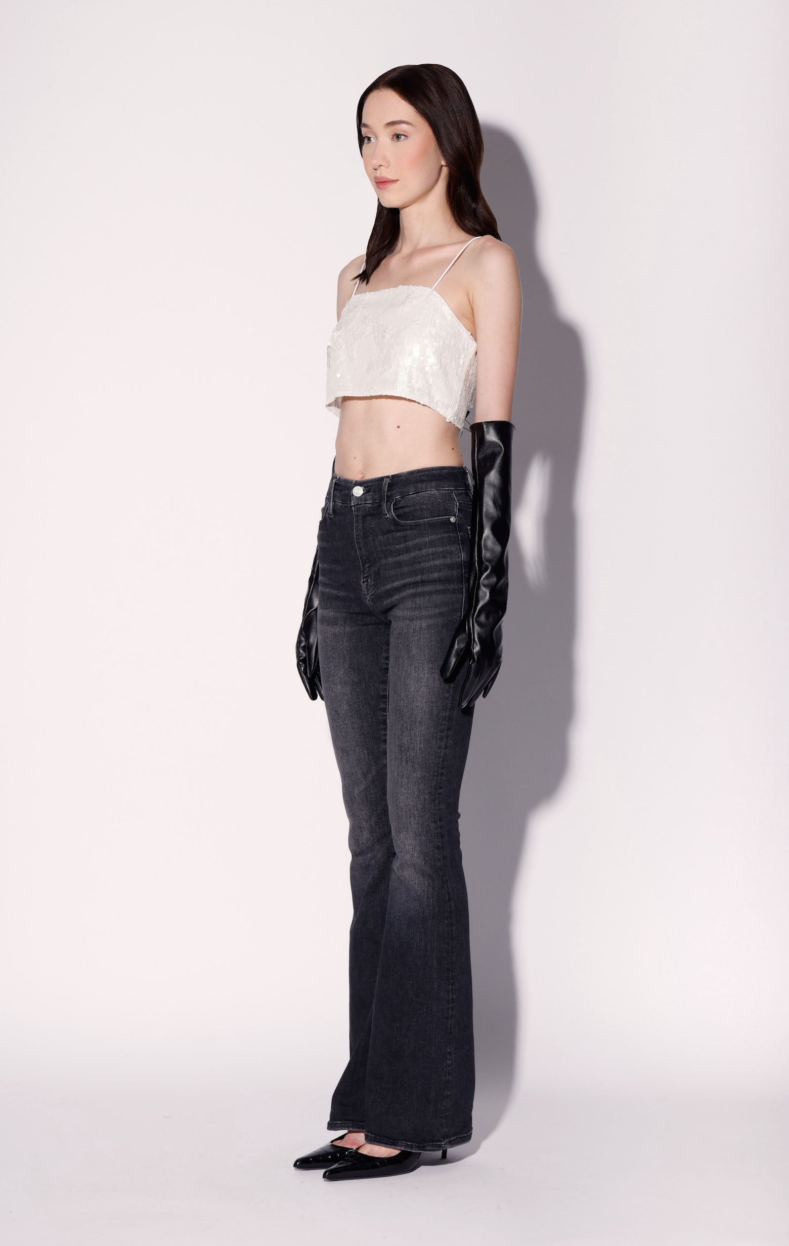 Audrine Top, Vanilla Cloud Sequin