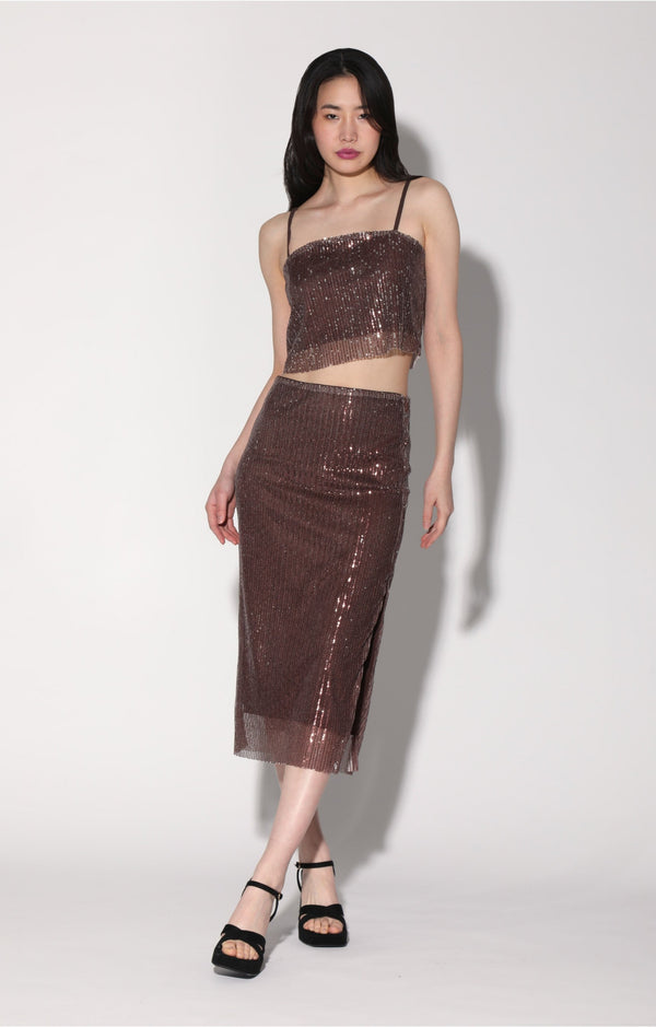 Chellie Top, City Sequin Mink (Holiday 2024)