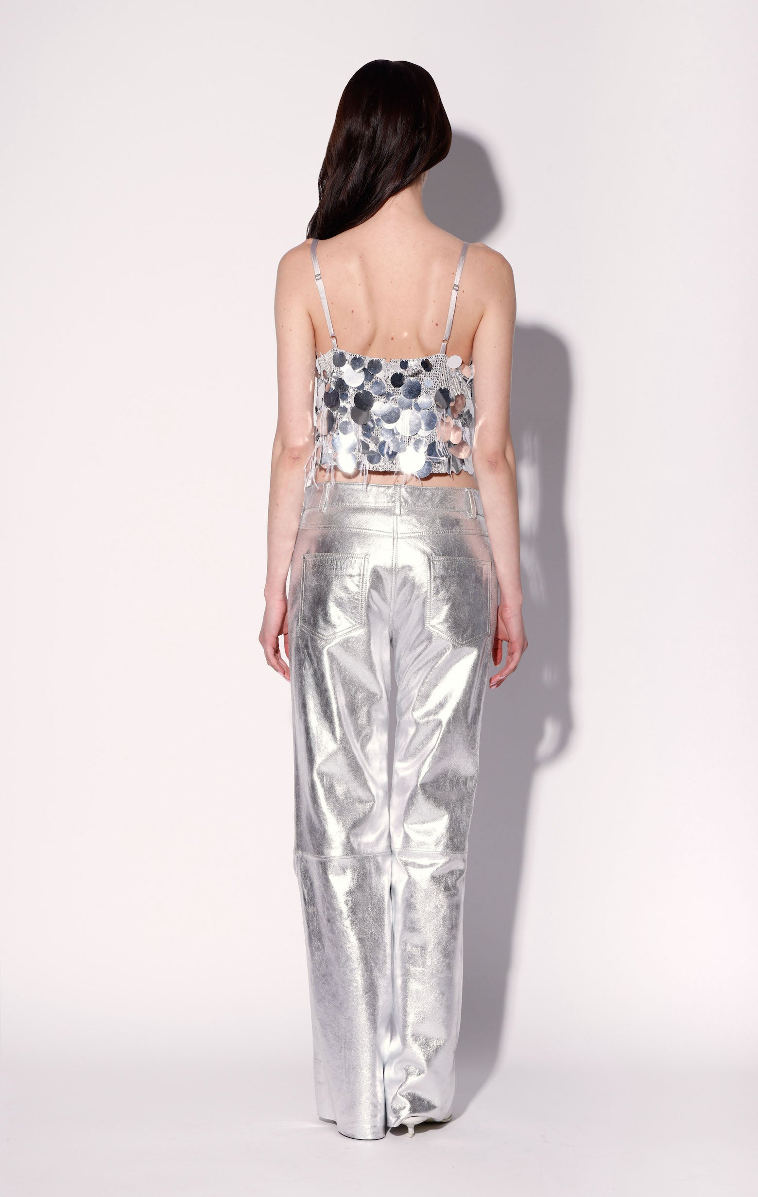 Dynah Top, Silver Starlet Sequin