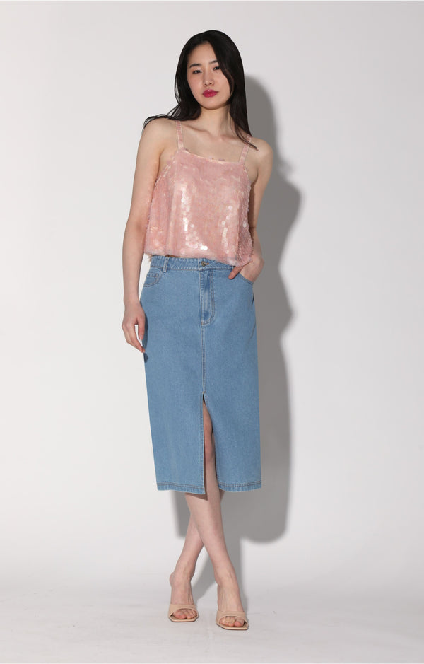 Nicky Top, Blush Prism Sequin