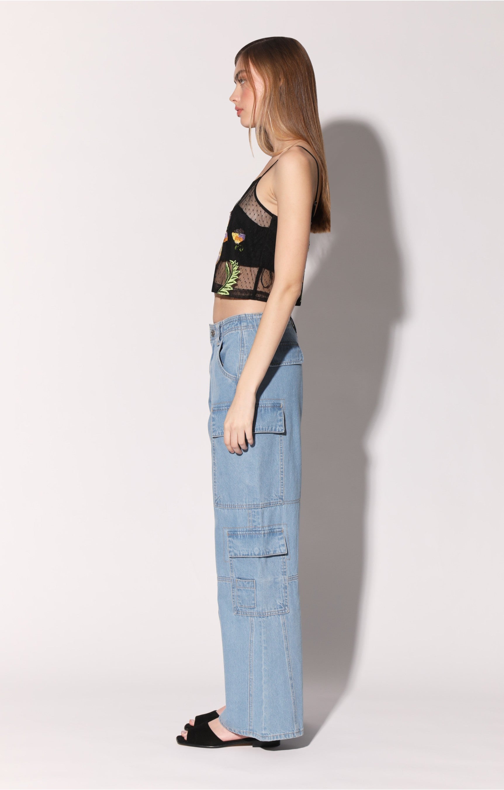 Paulina Top, Garden Embroidery