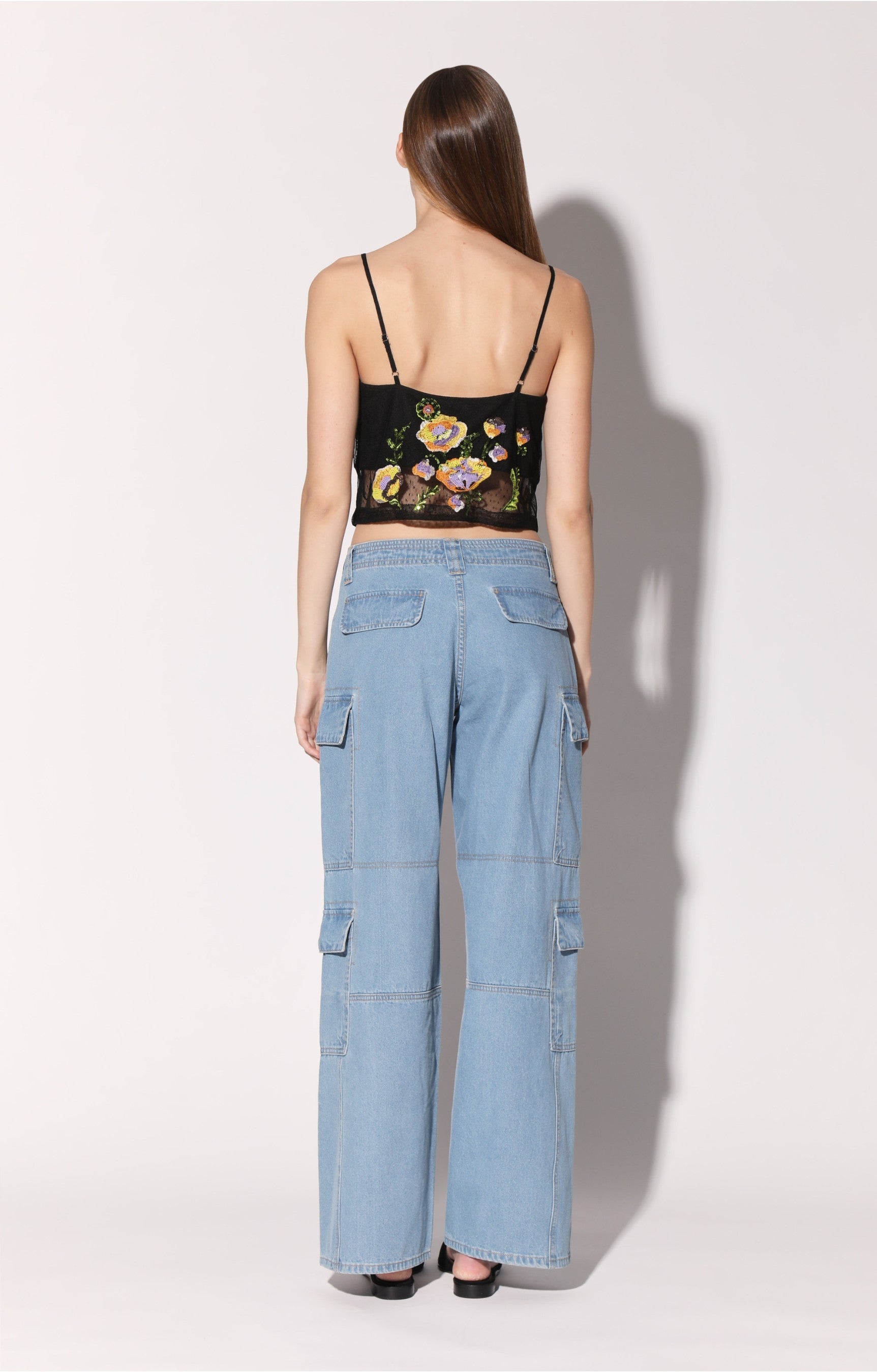 Paulina Top, Garden Embroidery