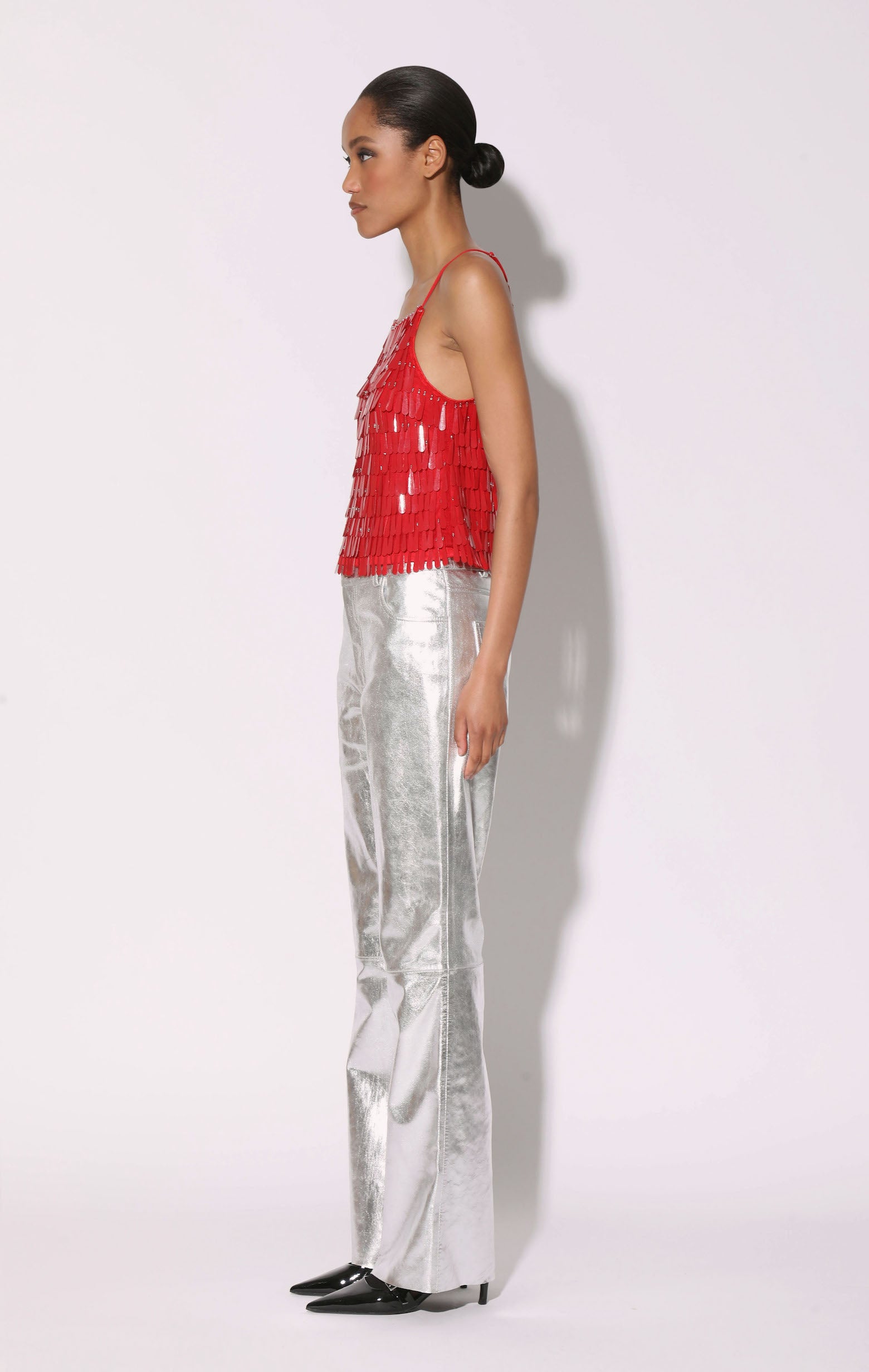 Nora Top, Dashing Red Sequin
