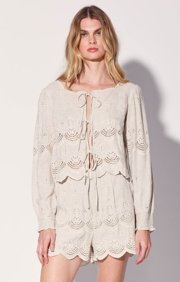 Savanna Top, Coastal Eyelet