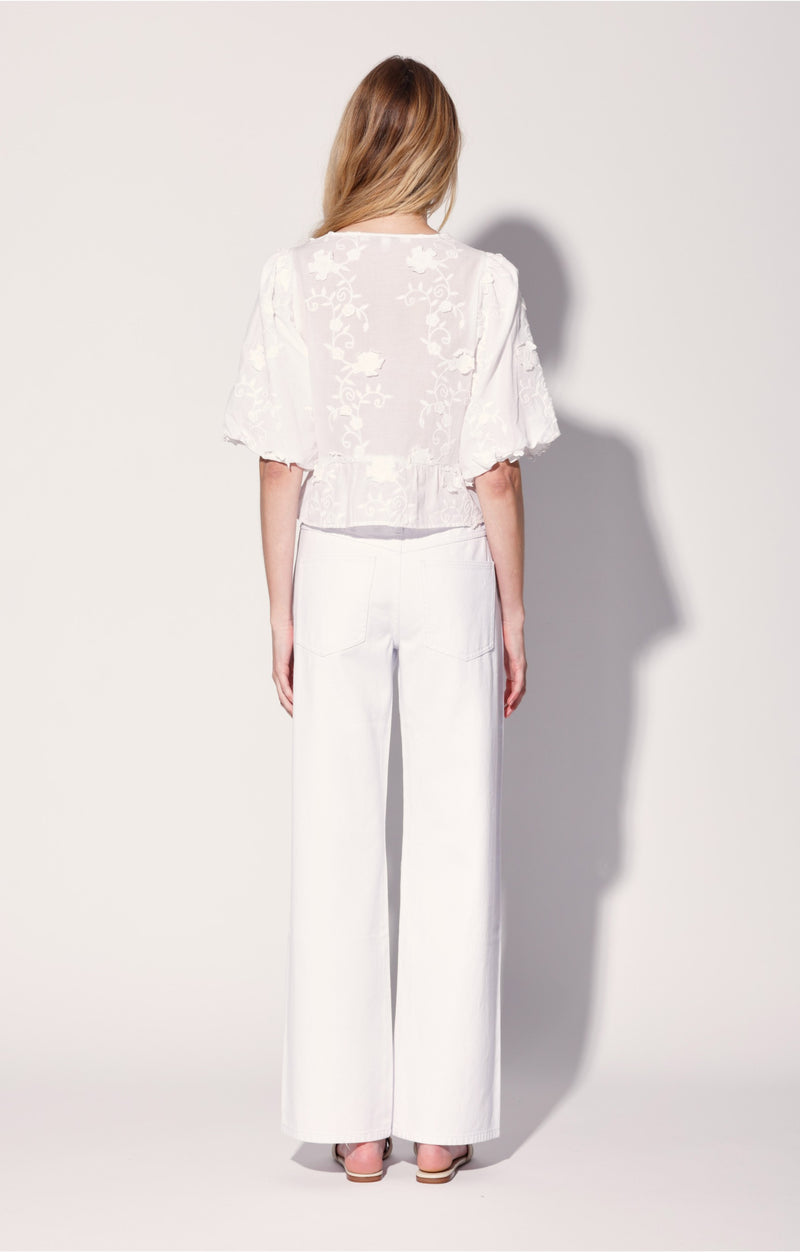 Mariana Top, Clematis Embroidery