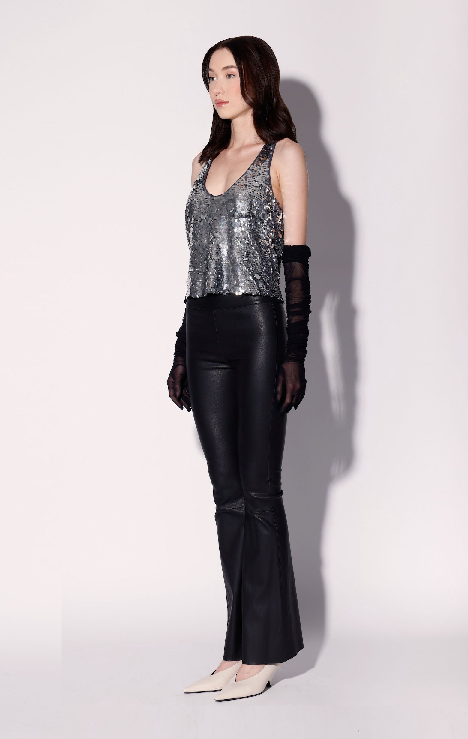 Destiny Top, Silver Sequin