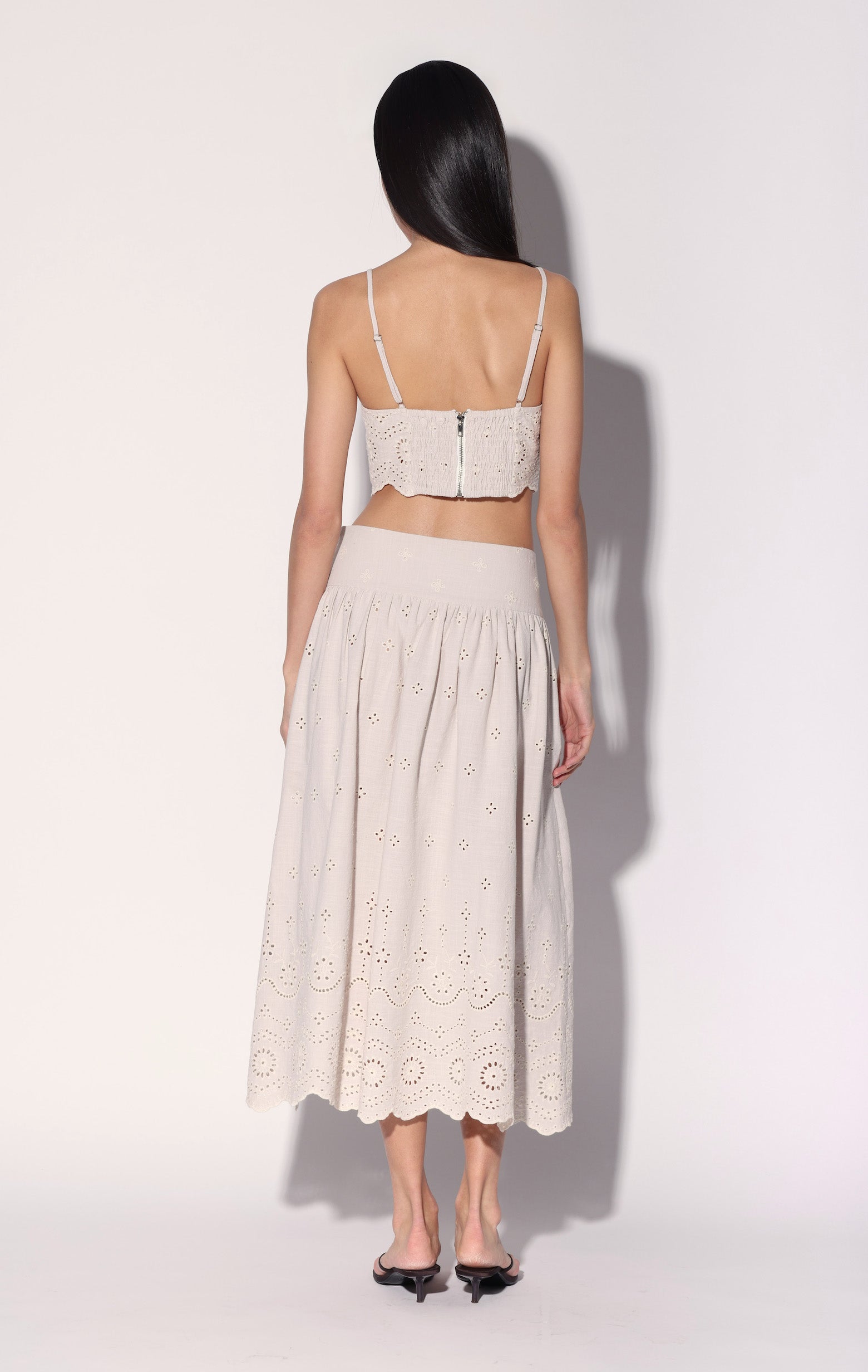 Cara Top, Oatmeal Eyelet