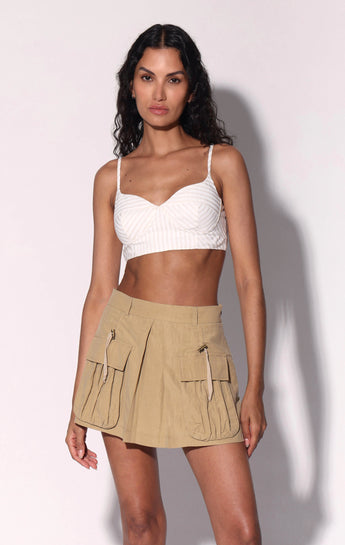 Cara Top, Ivory Stripe