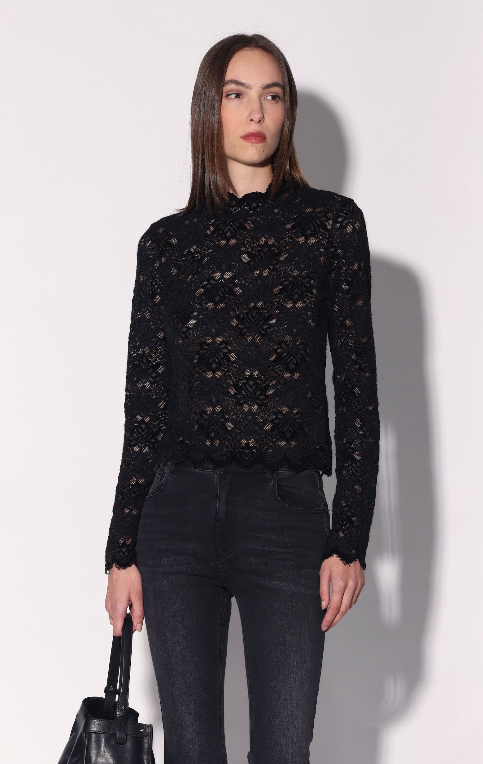 Tiara Top, Black Lotus Lace