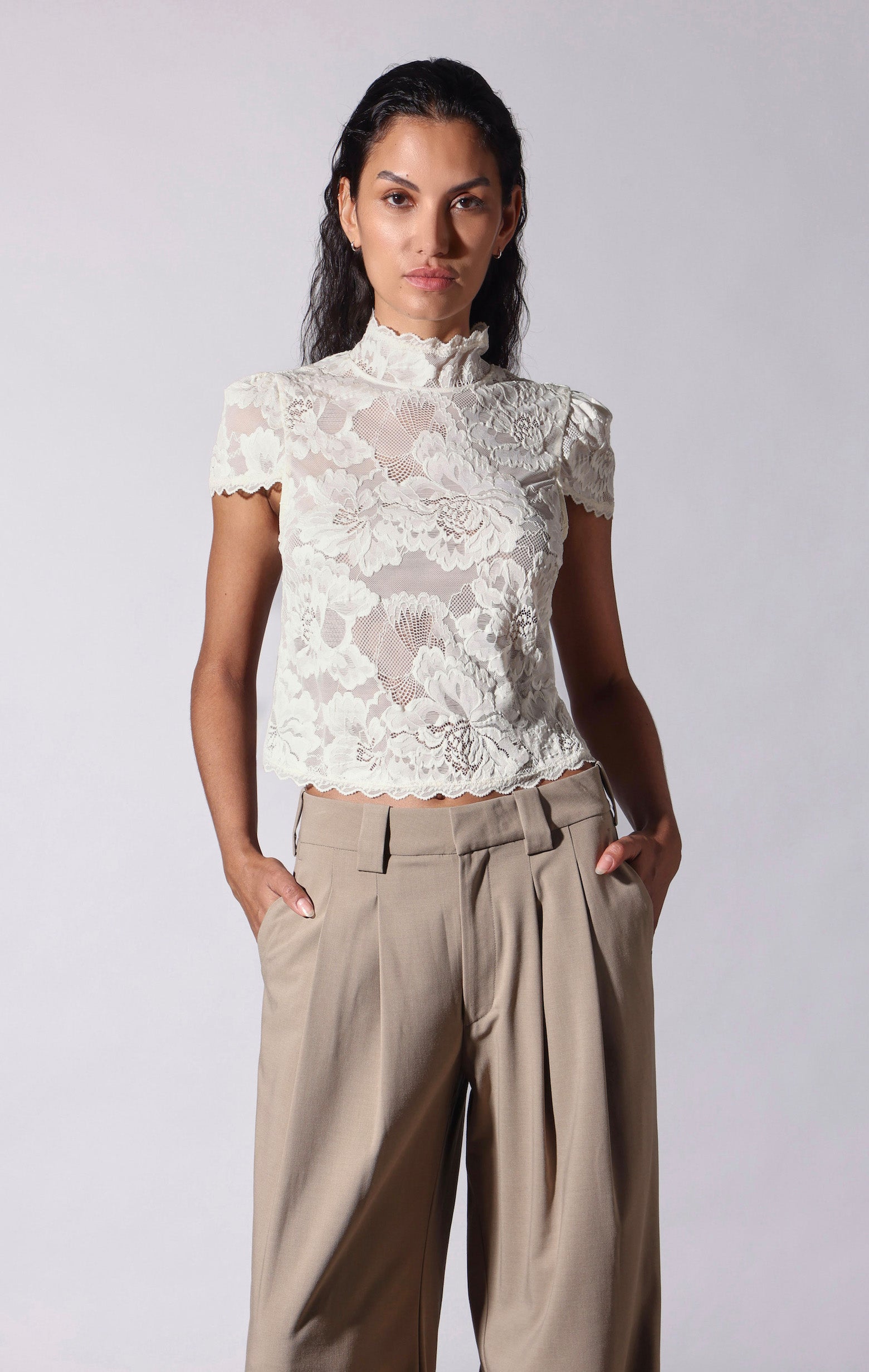 Melissa Top, Ivory Lace