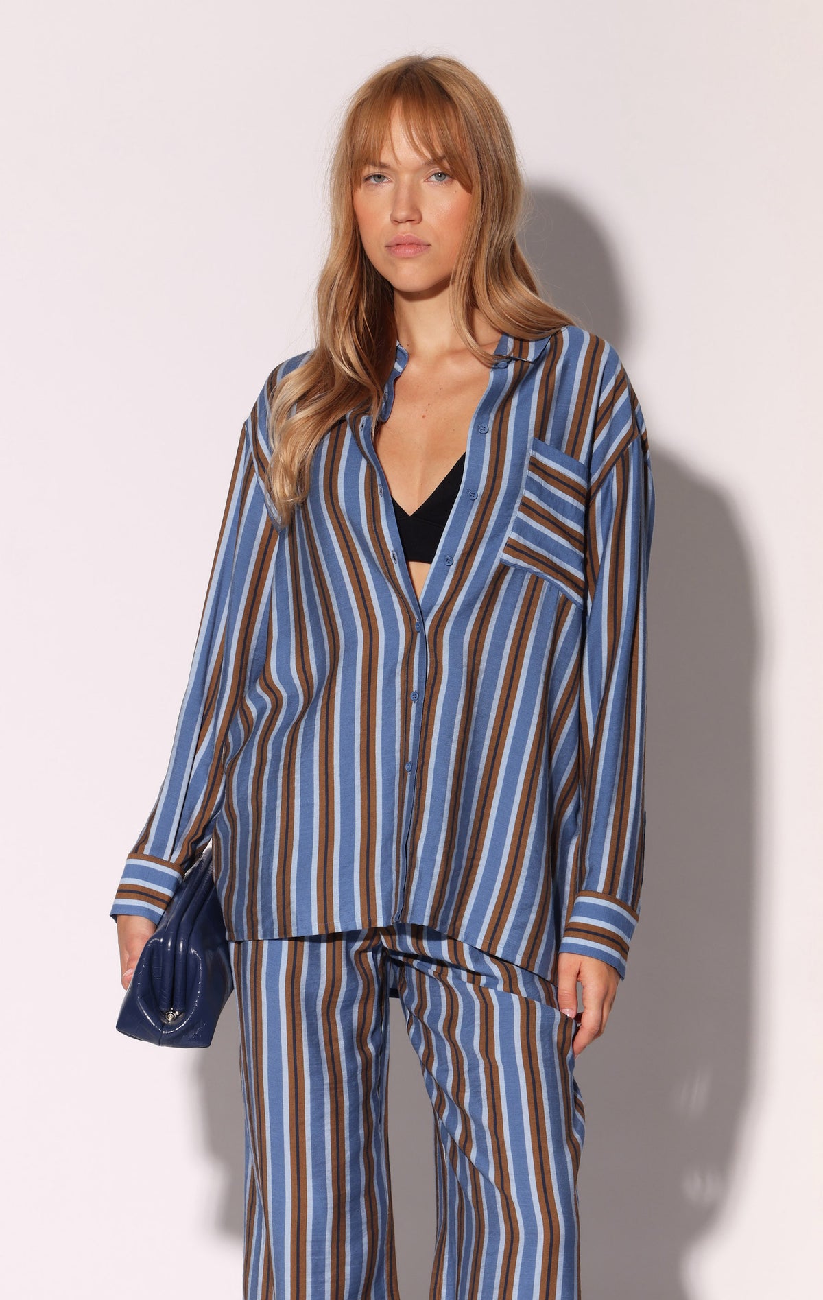 Clarice Top, Blue Brown