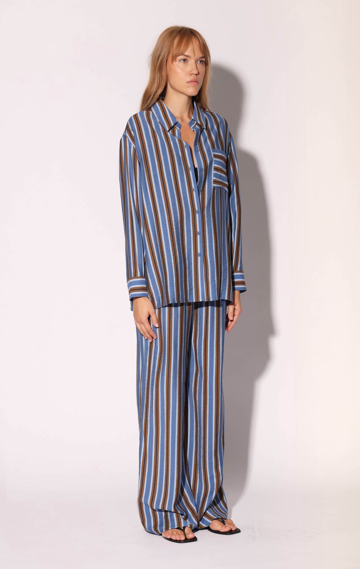 Clarice Top, Blue Brown