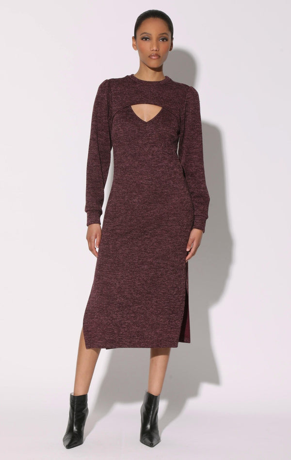 Fontine Dress, Plum Heather