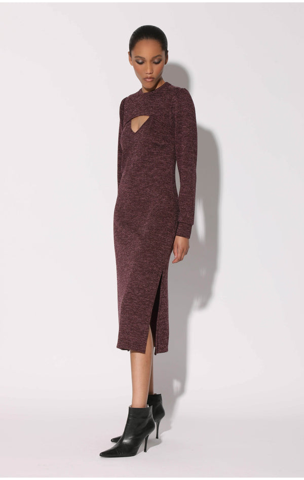 Fontine Dress, Plum Heather