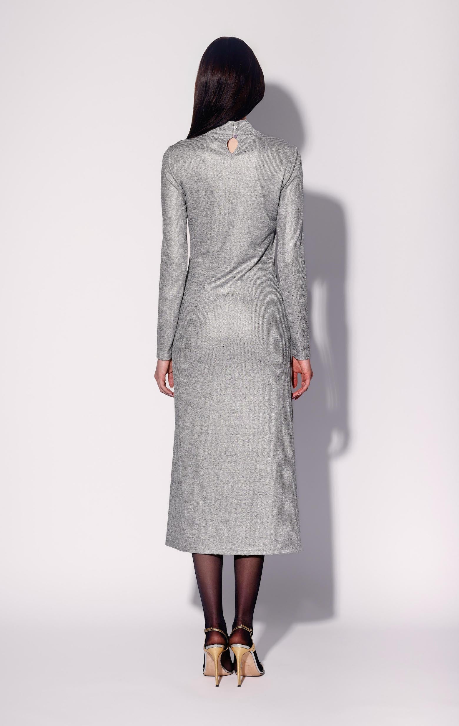 gray holiday dress Ella Dress, Silver – Walter Baker