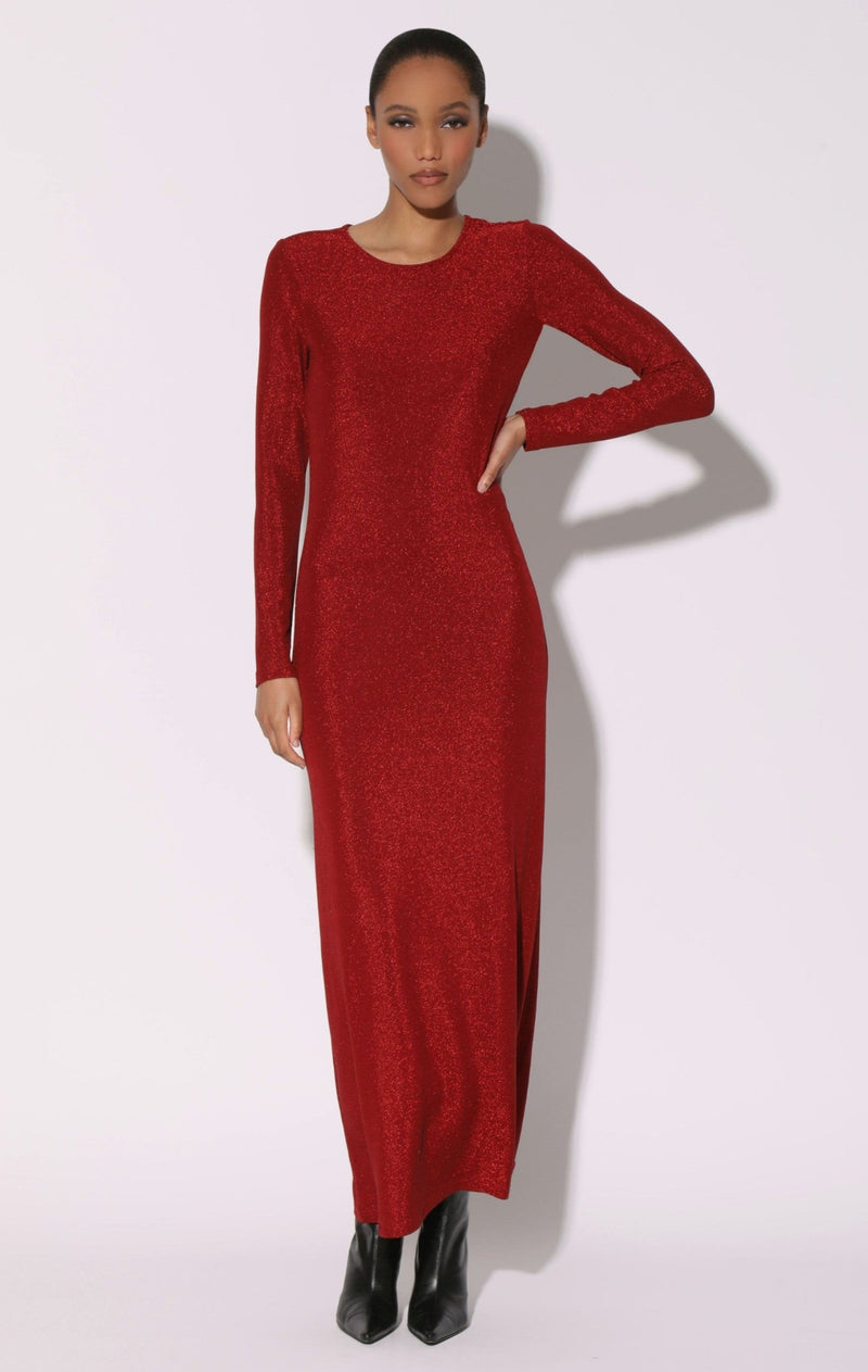 Juliet Dress, Shimmer Knit Red