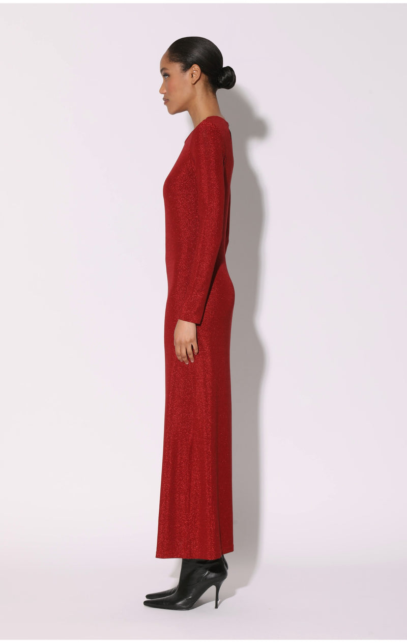 Juliet Dress, Shimmer Knit Red