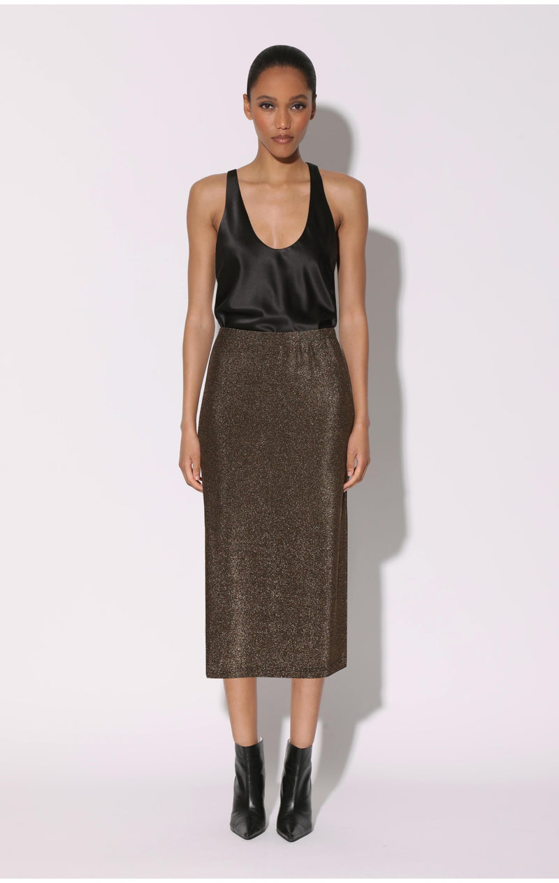 Erica Skirt, Shimmer Knit Gold