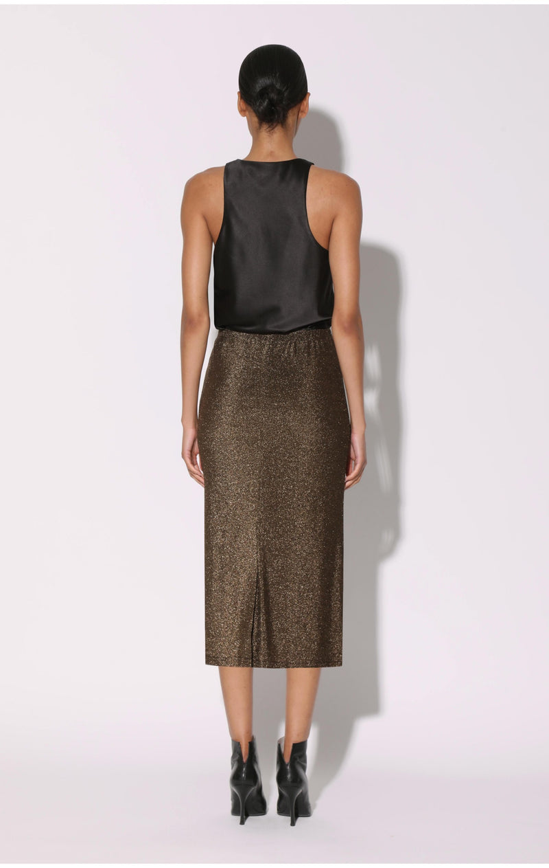 Erica Skirt, Shimmer Knit Gold