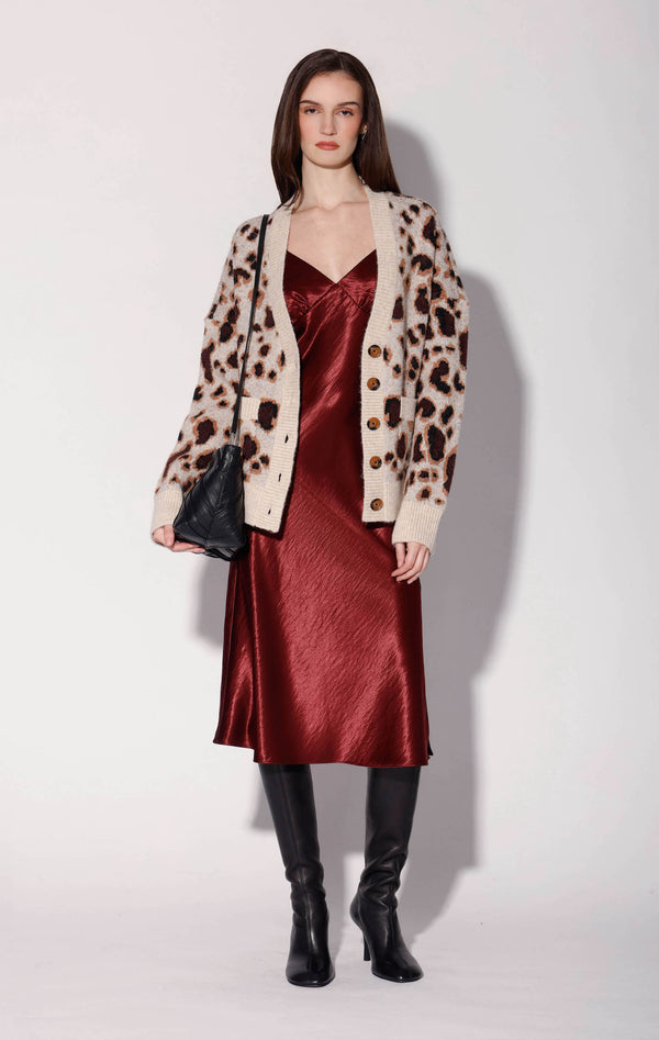Abigail Cardigan, Leopard Sweater Knit