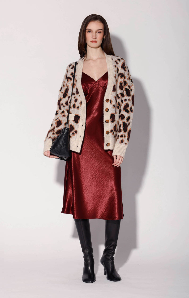 Abigail Cardigan, Leopard Sweater Knit