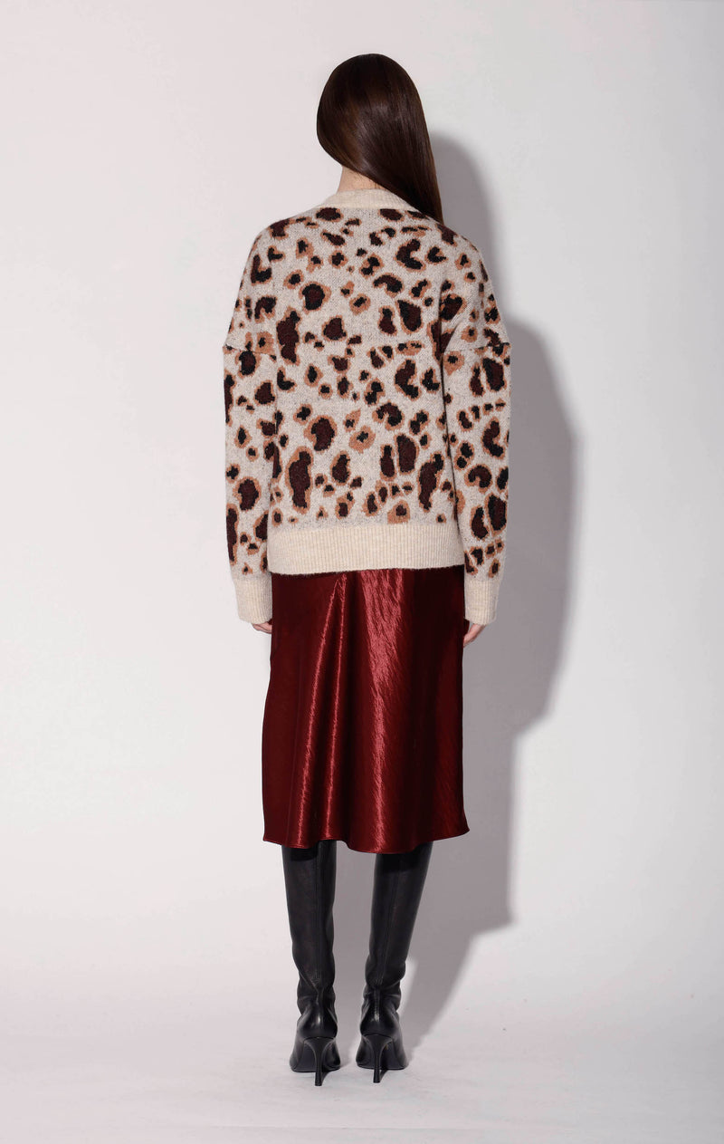Abigail Cardigan, Leopard Sweater Knit