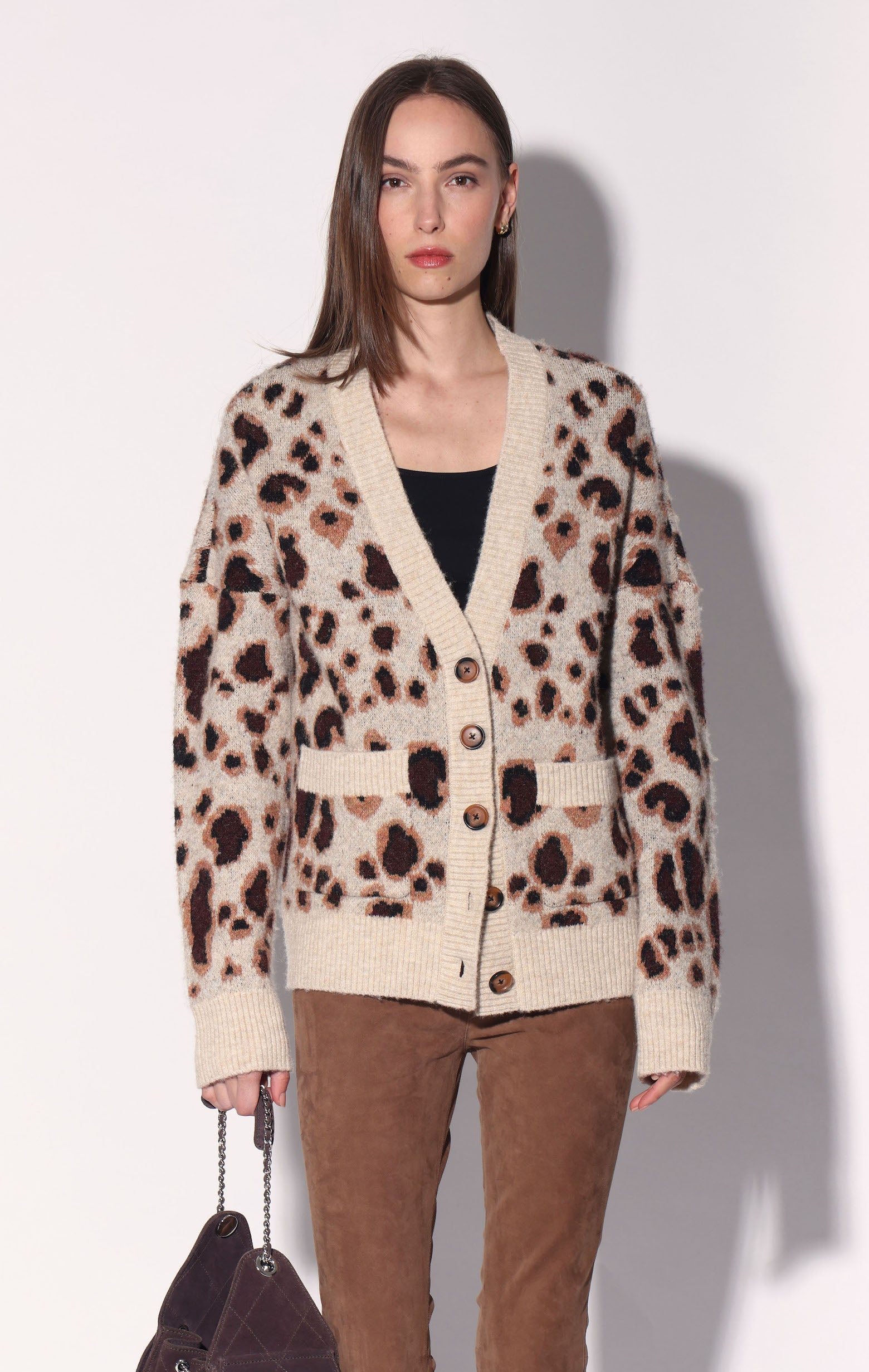 Abigail Cardigan, Leopard Sweater Knit (Fall 2026)