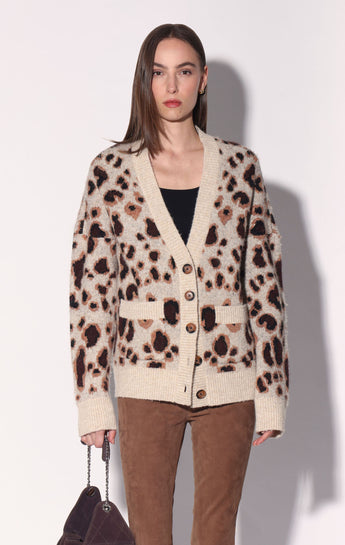 Abigail Cardigan, Leopard Sweater Knit