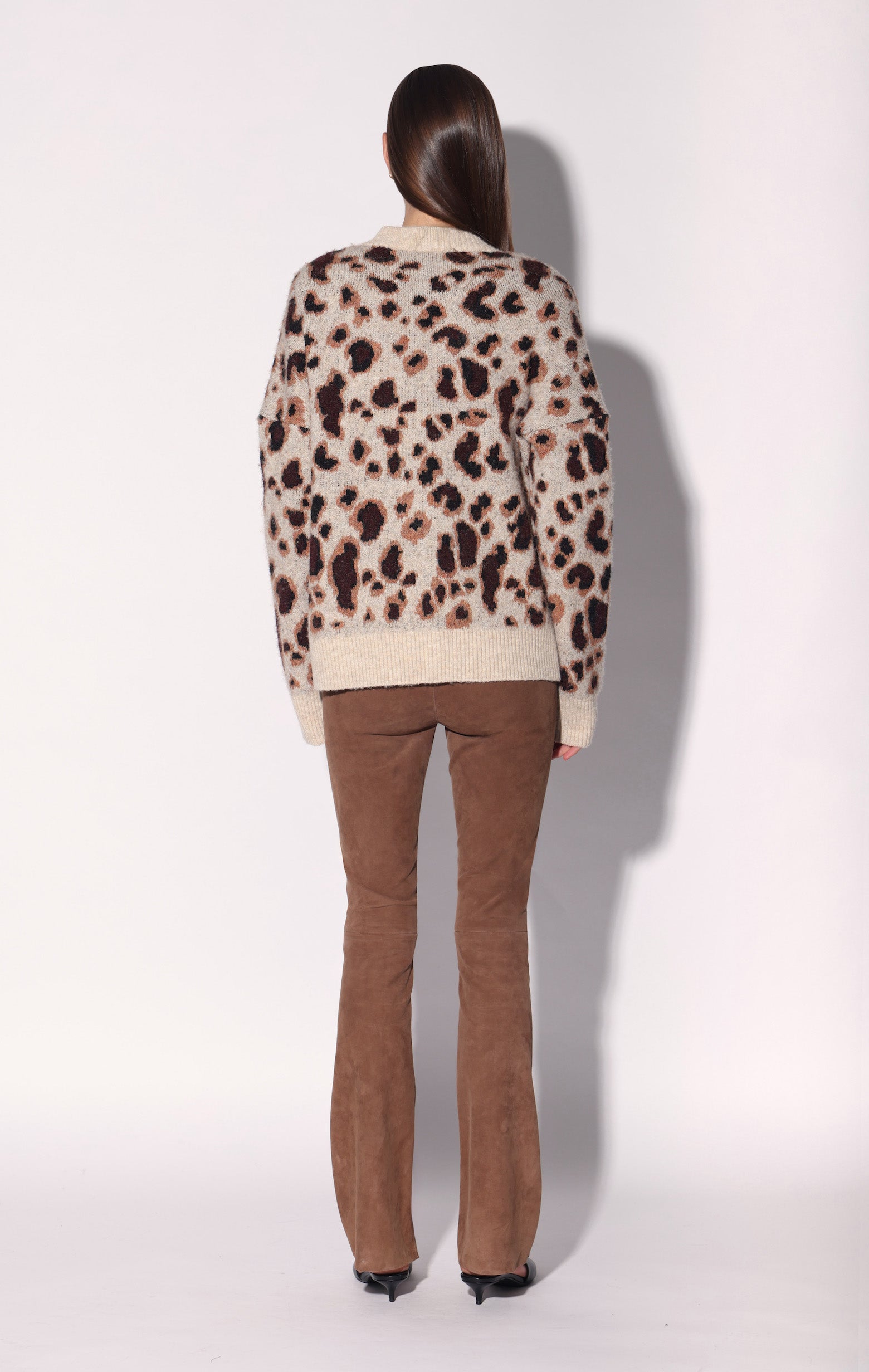 Abigail Cardigan, Leopard Sweater Knit